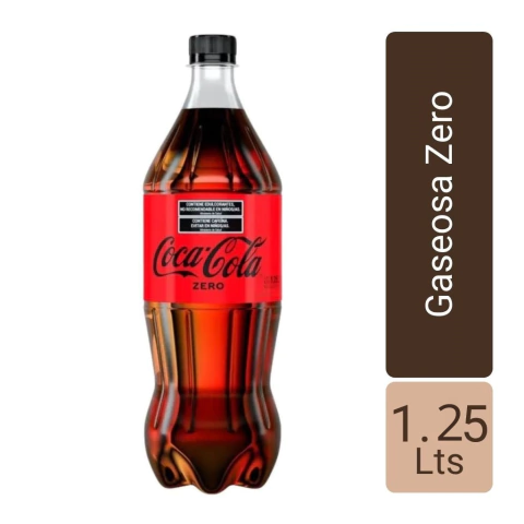 Gaseosa Coca Cola Zero 1.25 Lts