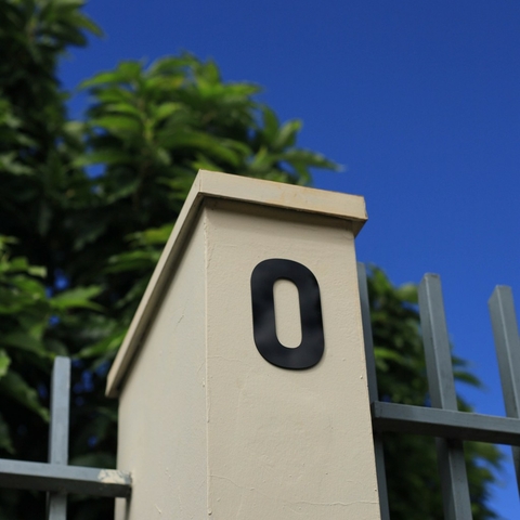 Kit 3 Números Residenciais 13cm em Acrílico Preto