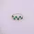Anel Onda Com Pedras Verdes - comprar online