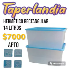 Hermético rectangular de 14 litros