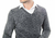 Suéter tricot 3d estonado bariloche preto - La Pierre Vivante