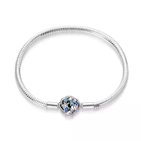 Pulseira Berloque Estrela Brilhante Azul