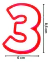 Cortante marcador plástico número 3 - comprar online