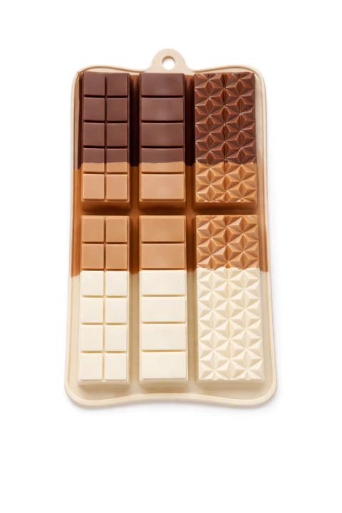 Molde de silicona tabletas de chocolate x6