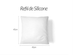 01 Enchimento De Silicone Puro Virgem Para Refil De Almofada 45x45cm - comprar online