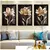 KIT QUADRO DECORATIVO 3 PEÇAS PARA SALA QUARTO ESCRITÓRIO FLORES 20x30