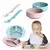 Kit Alimentação Bebê Pratinhos + Potinhos + Colheres Infantil 6 Peças