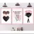 Kit 3 Quadros Decorativos Sala, Quarto, Escritório Decoração Flores, eu me lembro oração, coração rosa - loja online