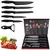 Kit de 6 Facas Churrasco inox cozinha Profissional Antiaderente-envio imediato - RTK7 LTDA