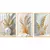 Quadro decorativo para salas e quartos modernos trigo dourado no vaso 3 peças n004