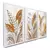 Quadros Decorativos Flor Tulipa Branca Dourada 3 Peças Mosaico Sala Quarto Escritório - comprar online