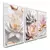 Imagem do Kit 3 Quadros Decorativos Tulipas Brancas Douradas Ouro Mosaico Sala Quarto Escritório