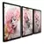 Kit 3 Quadros Decorativos Tulipas Brancas Douradas Ouro Mosaico Sala Quarto Escritório - RTK7 LTDA