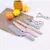 Imagem do Kit de Conjunto Facas Coloridas Tesoura Descascador Cozinha Gourmet 6 Peças