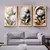Kit 3 Quadros Decorativos Tulipas Brancas Douradas Ouro Mosaico Sala Quarto Escritório na internet