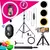 Kit Youtuber Iluminador Completo Aro 10 Polegadas com Tripe 2,10m Ring Light Blogueiro Make