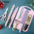 Jogo 7 facas Rosa Profissional Cozinha- Faqueiro Gourmet Faca de Churrasco TINNY YOU
