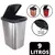 Lixeira Cesto Inox Metalizado 09 Litros Com Tampa Click Label Rose Vermelho Rose Gold Banheiro Cozinha Escritório Quarto Quadrada Resistente - RTK7 LTDA