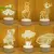 Luminária de Mesa de LED 3D Criativa / Luz Noturna Decorativa Luminária De Mesa Com LED 3D Criativa / 3 Cores Decorativa / Claro Noturna - RTK7 LTDA