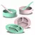 Kit Alimentação Bebê Pratinhos + Potinhos + Colheres Infantil 6 Peças