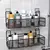 Suporte Organizador de canto Prateleira de banheiro shampoo suporte adesivo para parede para cozinha