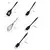 Kit 5 Peças Utensílios de Cozinha Silicone Colher Espátula Fue Espátula Pequena Pincel - RTK7 LTDA