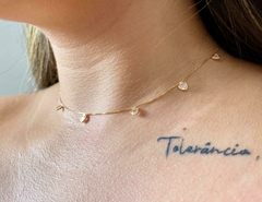 Choker Corações em Zircônia - comprar online