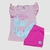 Conjunto Mermaid e shorts rosa na internet