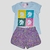 Conjunto M/C unicórnio branca e shorts florzinha - comprar online