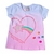 Blusa manga curta. estampa coração - comprar online