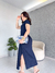 Vestido Midi - Azul Marinho na internet