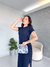 Vestido Longo - Azul Marinho - Meliza Siqueira