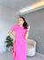 Vestido Midi - Rosa Chiclete - Meliza Siqueira