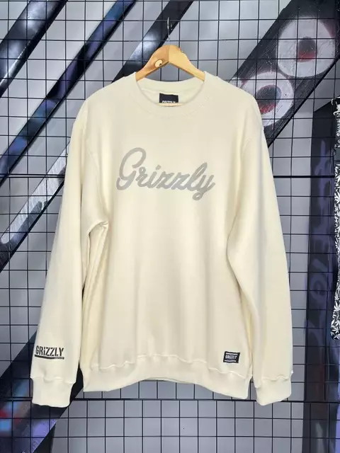 Moletom Grizzly Careca Script Logo Areia - comprar online