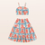 CONJUNTO TOP CROPPED E SAIA MIDI EM MALHA/SALMÃO - Kids Store - Loja Online