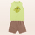 CONJUNTO REGATA COM BERMUDA/EM MALHA/VERDE/D.LEITE - Kids Store - Loja Online