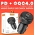 Carregador de Carro 60W - AGold -- USb + Tipo C --- CJ12-4