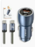 Carregador de Carro 60W - Com cabo Tipo C x C-- USb + Tipo C -AGold -- CJ13-3 / CJ13-2 - comprar online