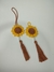 Chaveiro ou Penduricalho de Girassol de crochê - Crochedoteca da Bia