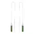 Brinco corrente dupla – turmalina verde