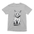 Camiseta Feminina com estampa de gato geométrico