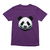 Camiseta feminina com estampa estilizada de um panda.