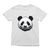 Camiseta feminina com estampa estilizada de um panda.