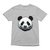 Camiseta feminina com estampa estilizada de um panda.