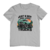 Camiseta masculina com estampa de caminhão e cactos, com a frase "Just a Boy Who Loves Trucks".