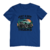 Camiseta masculina com estampa de caminhão e cactos, com a frase "Just a Boy Who Loves Trucks".