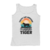 Camiseta regata masculina com estampa de tigre ao pôr do sol, com a frase "Tigers are awesome, I'm awesome, therefore I'm a tiger".