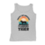 Camiseta regata masculina com estampa de tigre ao pôr do sol, com a frase "Tigers are awesome, I'm awesome, therefore I'm a tiger".