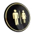 Placa de Banheiro Redonda Feminino e Masculino na internet