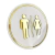 Placa de Banheiro Redonda Feminino e Masculino - comprar online